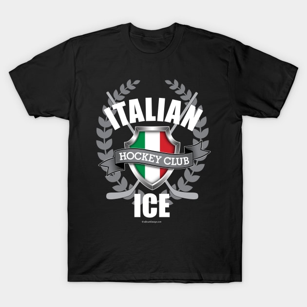 Italian Ice Hockey T-Shirt by eBrushDesign